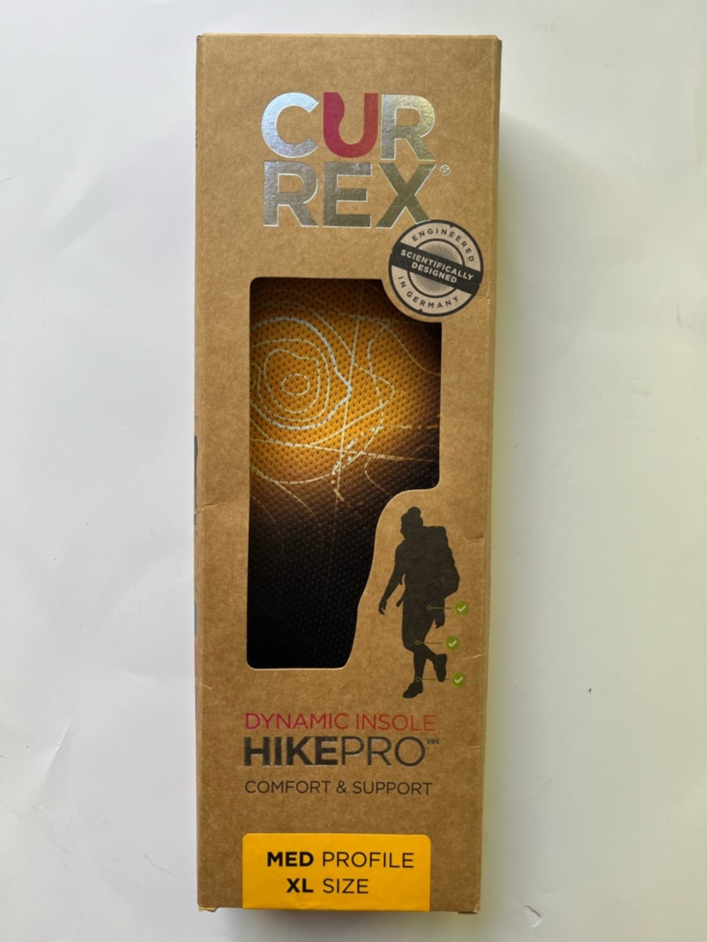 HikePro Dynamic Insole - Black & Yellow (XL)